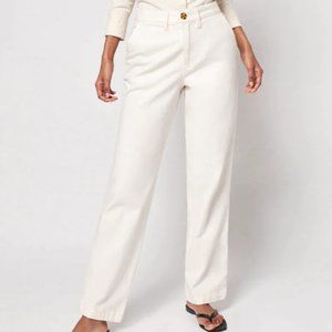 Faherty Endless Straight Leg Pants in Ecru/Natural Size 25